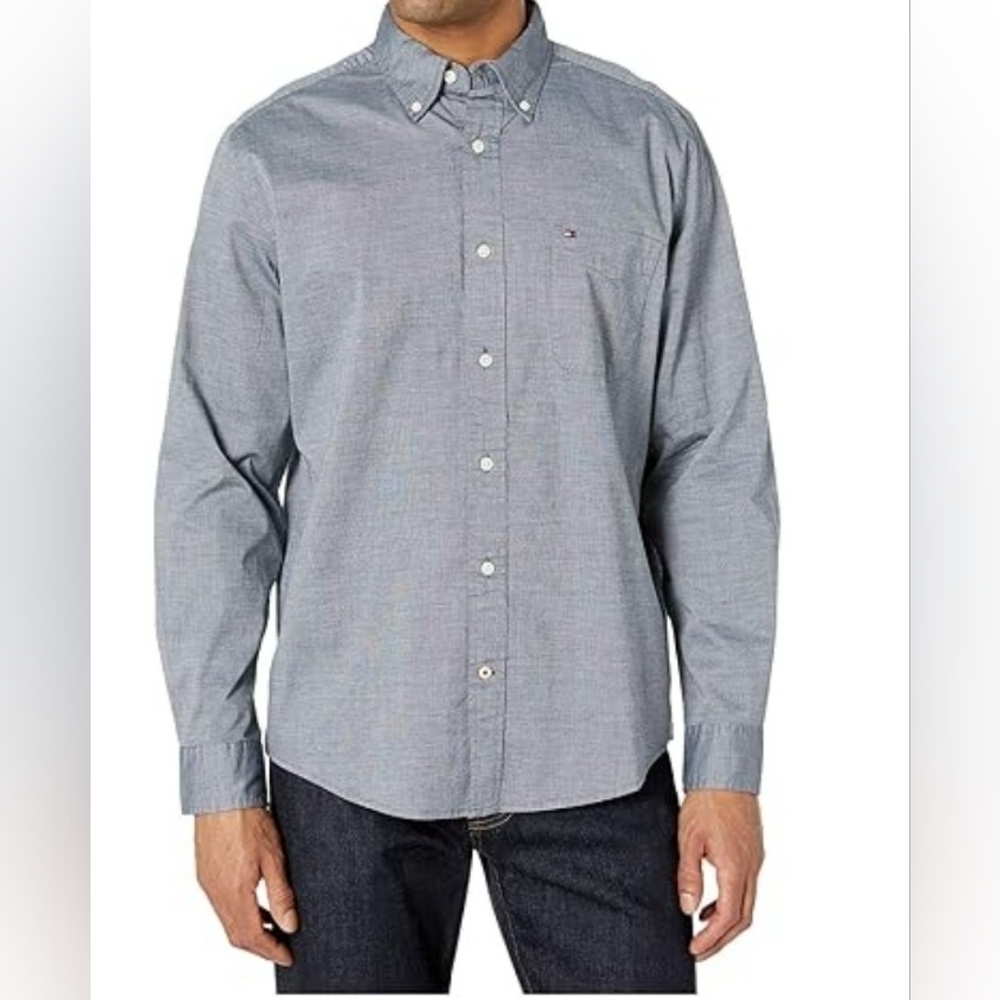 Tommy Hilfiger Men's Gray Casual Shirt